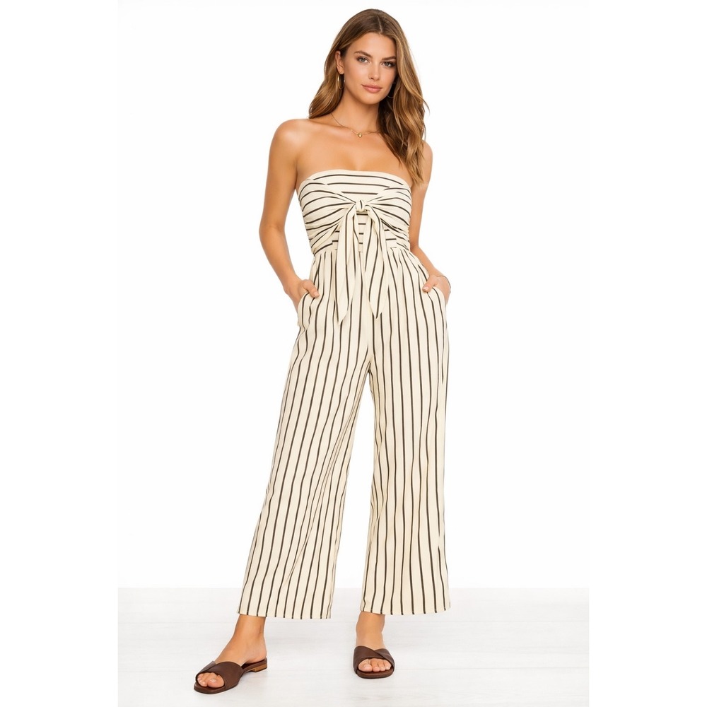 Line & Dot Macario‎ Striped Strapless Jumpsuit – Size Small New